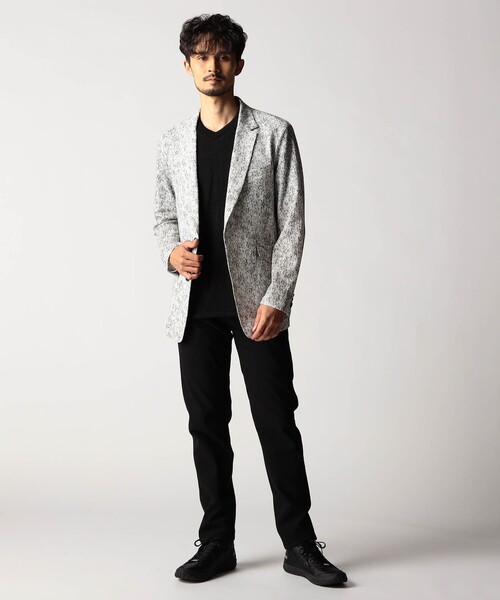 NICOLE CLUB FOR MEN(ニコルクラブフォーメン)の「ワッフルサッカープリント2Bジャケット(その他アウター・メンズ・シルバーグレー/グレー系/ブラック・MEDIUM/LARGE/X-LARGE)」の22枚目の写真