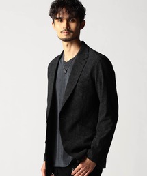 NICOLE CLUB FOR MEN | ワッフルサッカープリント2Bジャケット(テーラードジャケット)