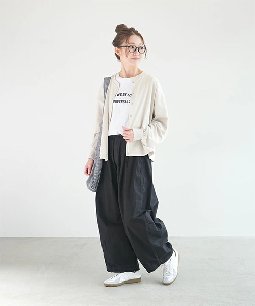 SOLAMONAT(ソラモナ)の「サラリト天竺 スナップカーディガン(カーディガン/ボレロ・レディース・ブラック/チャコールグレー/ブルー/ライトグレー/レッド/ホワイト/ネイビー/サックスブルー・FREE)」の16枚目の写真