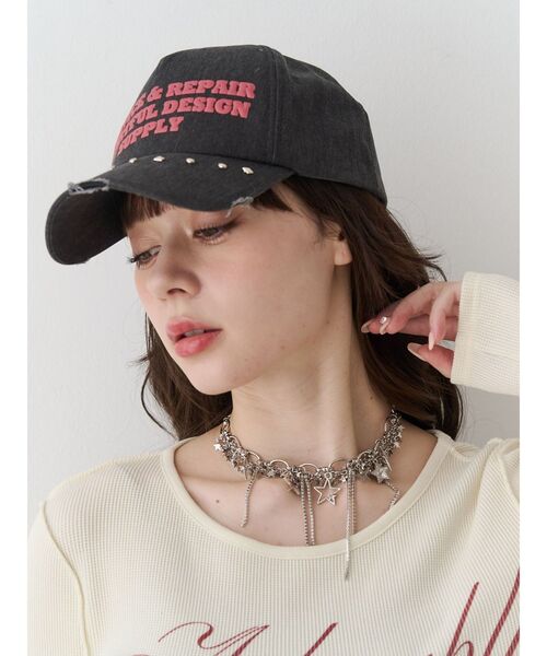 jouetie（ジュエティ）の「スターモチーフビジューネックレス（ネックレス・レディース・シルバー・FREE）」の2枚目の写真