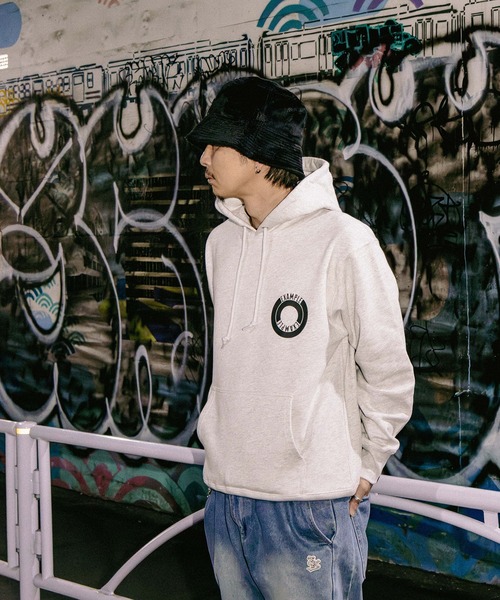 EXAMPLE(エグザンプル)の「EXAMPLE ROUND LOGO HOODIE(パーカー・メンズ・ネイビー/ブラック/アッシュ・XXL/XL/L/M)」の6枚目の写真