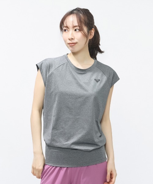 ROXY(ロキシー)の「ロキシー ROXY フィットネス 半袖Tシャツ(Tシャツ/カットソー・レディース・グレー/ブルー・M/L/S)」の1枚目の写真