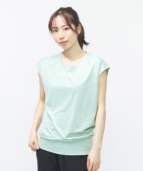 ROXY(ロキシー)の「ロキシー ROXY フィットネス 半袖Tシャツ(Tシャツ/カットソー・レディース・グレー/ブルー・M/L/S)」の2枚目の写真