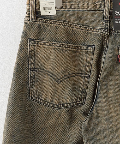 Levi's(リーバイス)の「LEVI'S/リーバイス 578 バギージーンズ ブラウン デニムパンツ ジーパン バギーパンツ テーパード 秋 秋服 2026年秋冬(デニムパンツ・メンズ・ライトブラック・30inch/32inch/34inch/36inch)」の5枚目の写真