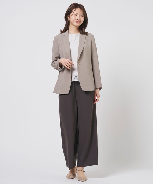 J.PRESS Ladies(J.プレス レディス)の「RELAXION トロ ワイド イージー パンツ(その他パンツ・レディース・ブラック系/ダークブラウン系・S/XS)」の8枚目の写真