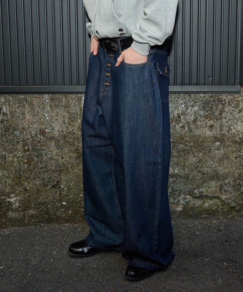 kutir（クティール）の「13OZ ASSORTED BUGGY DENIM PANTS／13OZアソートバギーデニムパンツ（デニムパンツ・メンズ・インディゴブルー/ブラック/ダークインディゴブルー/グレー・SMALL/LARGE/MEDIUM）」の15枚目の写真