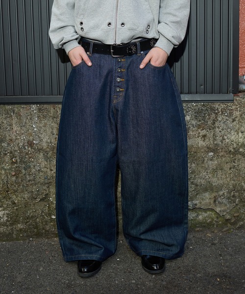 kutir（クティール）の「13OZ ASSORTED BUGGY DENIM PANTS／13OZアソートバギーデニムパンツ（デニムパンツ・メンズ・インディゴブルー/ブラック/ダークインディゴブルー/グレー・SMALL/LARGE/MEDIUM）」の12枚目の写真