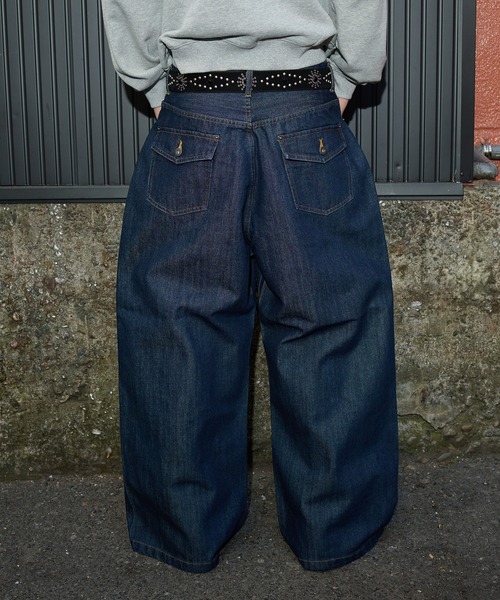 kutir（クティール）の「13OZ ASSORTED BUGGY DENIM PANTS／13OZアソートバギーデニムパンツ（デニムパンツ・メンズ・インディゴブルー/ブラック/ダークインディゴブルー/グレー・SMALL/LARGE/MEDIUM）」の16枚目の写真