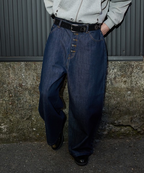 kutir（クティール）の「13OZ ASSORTED BUGGY DENIM PANTS／13OZアソートバギーデニムパンツ（デニムパンツ・メンズ・インディゴブルー/ブラック/ダークインディゴブルー/グレー・SMALL/LARGE/MEDIUM）」の13枚目の写真