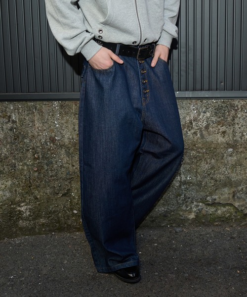 kutir（クティール）の「13OZ ASSORTED BUGGY DENIM PANTS／13OZアソートバギーデニムパンツ（デニムパンツ・メンズ・インディゴブルー/ブラック/ダークインディゴブルー/グレー・SMALL/LARGE/MEDIUM）」の14枚目の写真