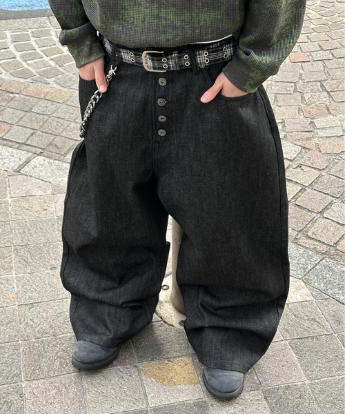 kutir（クティール）の「13OZ ASSORTED BUGGY DENIM PANTS／13OZアソートバギーデニムパンツ（デニムパンツ・メンズ・インディゴブルー/ブラック/ダークインディゴブルー/グレー・SMALL/LARGE/MEDIUM）」の8枚目の写真