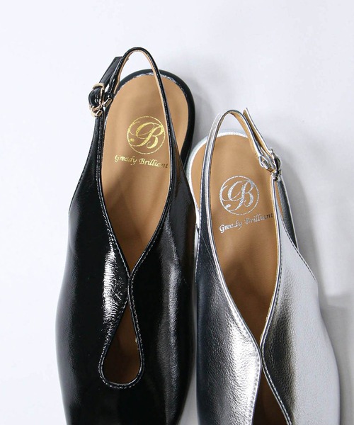 Gready Brilliant（グレディブリリアン）の「エナメルフラットパンプス（パンプス・レディース・シルバー/ブラック・38/37/36）」の17枚目の写真