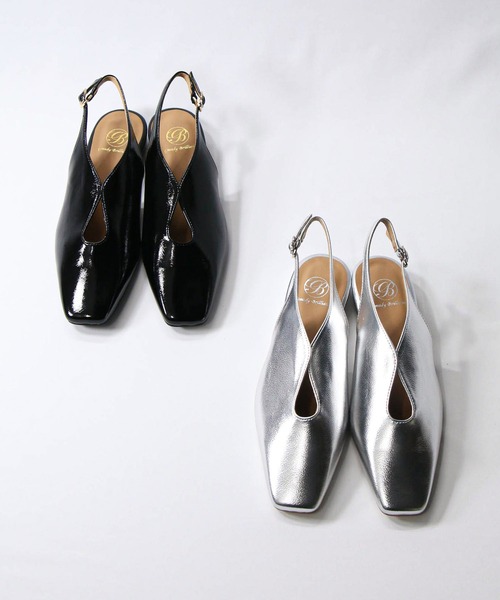 Gready Brilliant（グレディブリリアン）の「エナメルフラットパンプス（パンプス・レディース・シルバー/ブラック・38/37/36）」の21枚目の写真