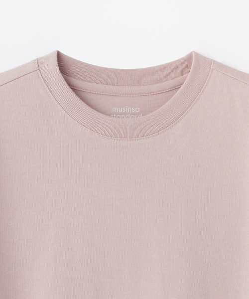 MUSINSA STANDARD KIDS（ムシンサスタンダードキッズ）の「[クールスタンダード] リラックスドクルーネックTシャツ [デザートピンク]（Tシャツ/カットソー・レディース・その他・100/110/120/130/140/150/160）」の5枚目の写真