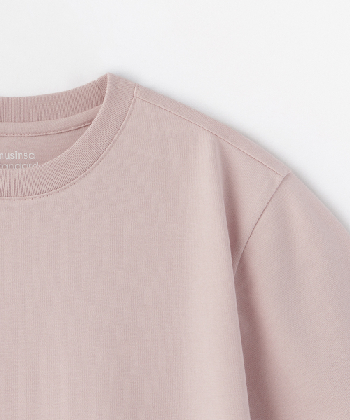 MUSINSA STANDARD KIDS（ムシンサスタンダードキッズ）の「[クールスタンダード] リラックスドクルーネックTシャツ [デザートピンク]（Tシャツ/カットソー・レディース・その他・100/110/120/130/140/150/160）」の6枚目の写真