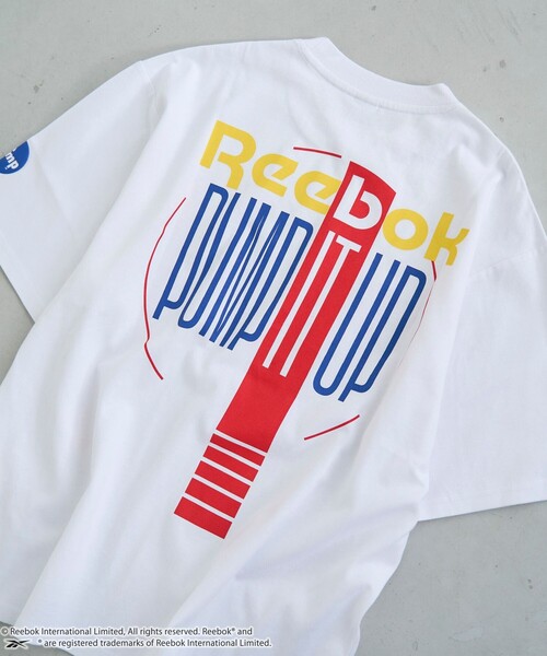 Reebok(リーボック)の「Reebok(リーボック)別注PUMP Tシャツ(Tシャツ/カットソー・メンズ・ホワイト/ベージュ/ダークグレー・XL/L/M/S)」の1枚目の写真