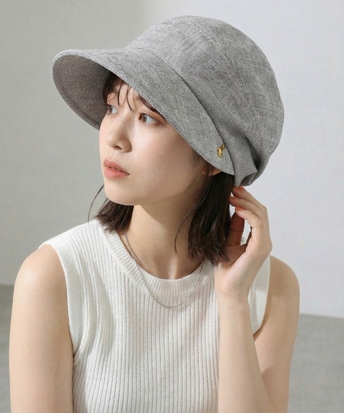 FUNALIVE（ファンアライブ）の「遮光 猫チャーム付きスラブキャスケット（キャスケット・メンズ・アイボリー/ブラック/ブラウン・FREE）」の2枚目の写真