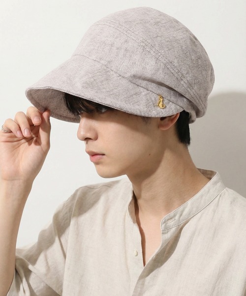 FUNALIVE（ファンアライブ）の「遮光 猫チャーム付きスラブキャスケット（キャスケット・メンズ・アイボリー/ブラック/ブラウン・FREE）」の14枚目の写真