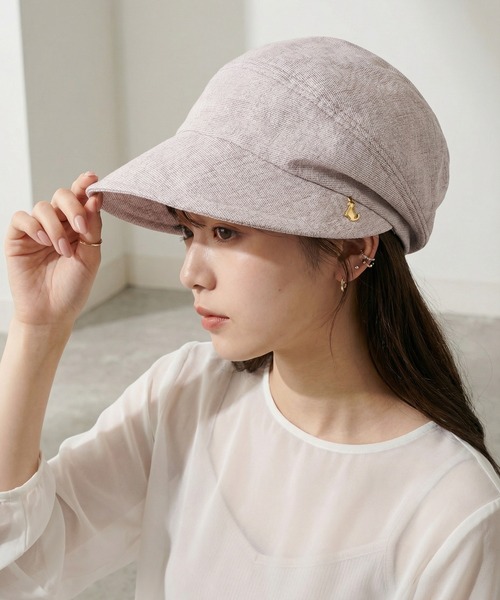 FUNALIVE（ファンアライブ）の「遮光 猫チャーム付きスラブキャスケット（キャスケット・メンズ・アイボリー/ブラック/ブラウン・FREE）」の11枚目の写真