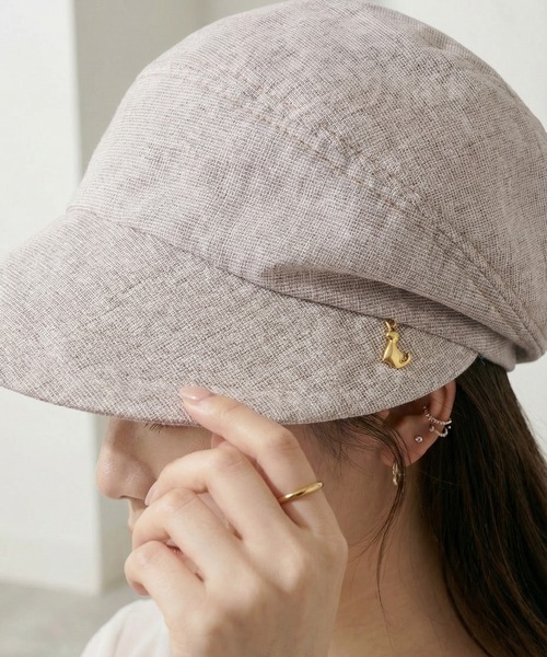 FUNALIVE（ファンアライブ）の「遮光 猫チャーム付きスラブキャスケット（キャスケット・メンズ・アイボリー/ブラック/ブラウン・FREE）」の12枚目の写真