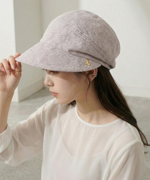 FUNALIVE（ファンアライブ）の「遮光 猫チャーム付きスラブキャスケット（キャスケット・メンズ・アイボリー/ブラック/ブラウン・FREE）」の13枚目の写真