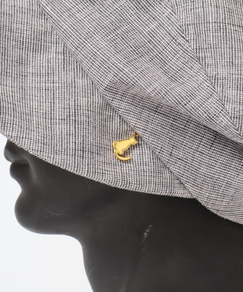 FUNALIVE（ファンアライブ）の「遮光 猫チャーム付きスラブキャスケット（キャスケット・メンズ・アイボリー/ブラック/ブラウン・FREE）」の21枚目の写真