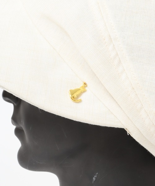 FUNALIVE（ファンアライブ）の「遮光 猫チャーム付きスラブキャスケット（キャスケット・メンズ・アイボリー/ブラック/ブラウン・FREE）」の19枚目の写真