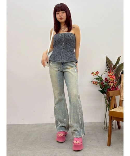 EVRIS(エヴリス)の「厚底フリンジズタッズサンダル(サンダル・レディース・ブラック/ピンク/ベージュ・SMALL/LARGE/MEDIUM)」の15枚目の写真