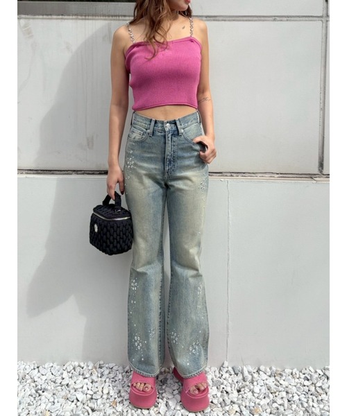 EVRIS(エヴリス)の「厚底フリンジズタッズサンダル(サンダル・レディース・ブラック/ピンク/ベージュ・SMALL/LARGE/MEDIUM)」の4枚目の写真
