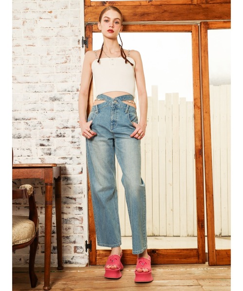 EVRIS(エヴリス)の「厚底フリンジズタッズサンダル(サンダル・レディース・ブラック/ピンク/ベージュ・SMALL/LARGE/MEDIUM)」の12枚目の写真