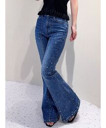 RESEXXY | ラインストーンデニムパンツ(デニムパンツ)