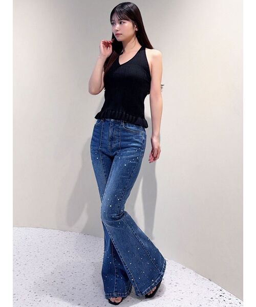 RESEXXY（リゼクシー）の「ラインストーンデニムパンツ（デニムパンツ・レディース・ブルー/ライトブルー・MEDIUM/SMALL）」の3枚目の写真