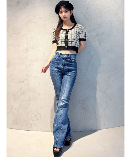 RESEXXY（リゼクシー）の「ラインストーンデニムパンツ（デニムパンツ・レディース・ブルー/ライトブルー・MEDIUM/SMALL）」の16枚目の写真