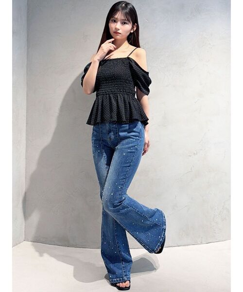 RESEXXY（リゼクシー）の「ラインストーンデニムパンツ（デニムパンツ・レディース・ブルー/ライトブルー・MEDIUM/SMALL）」の18枚目の写真