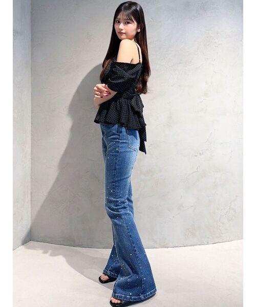 RESEXXY（リゼクシー）の「ラインストーンデニムパンツ（デニムパンツ・レディース・ブルー/ライトブルー・MEDIUM/SMALL）」の19枚目の写真