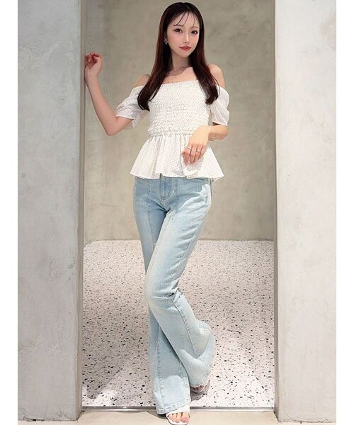 RESEXXY（リゼクシー）の「ラインストーンデニムパンツ（デニムパンツ・レディース・ブルー/ライトブルー・MEDIUM/SMALL）」の20枚目の写真