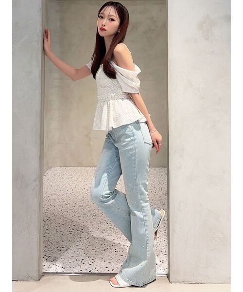 RESEXXY（リゼクシー）の「ラインストーンデニムパンツ（デニムパンツ・レディース・ブルー/ライトブルー・MEDIUM/SMALL）」の21枚目の写真