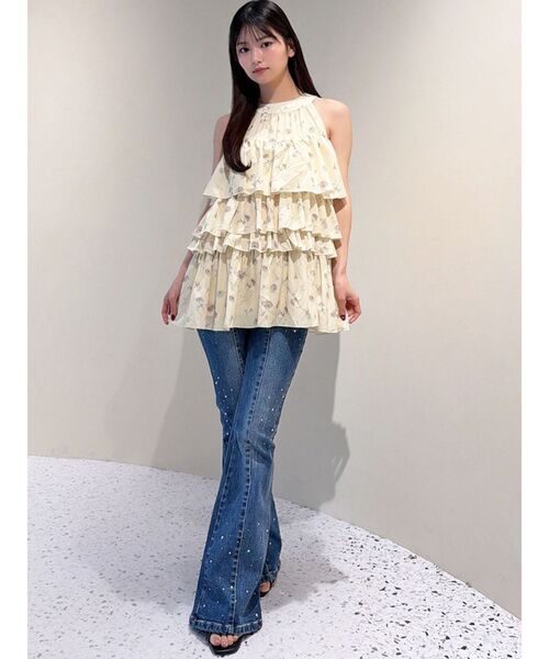 RESEXXY（リゼクシー）の「ラインストーンデニムパンツ（デニムパンツ・レディース・ブルー/ライトブルー・MEDIUM/SMALL）」の5枚目の写真