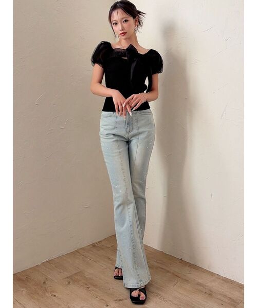 RESEXXY（リゼクシー）の「ラインストーンデニムパンツ（デニムパンツ・レディース・ブルー/ライトブルー・MEDIUM/SMALL）」の10枚目の写真