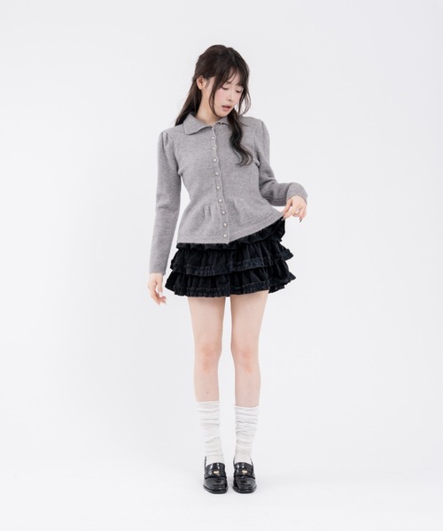 mellowneon(メロウネオン)の「ブル-ミングフリルミニスカート(スカート・レディース・ブラック/ブラウン/ホワイト/クリーム・FREE)」の21枚目の写真