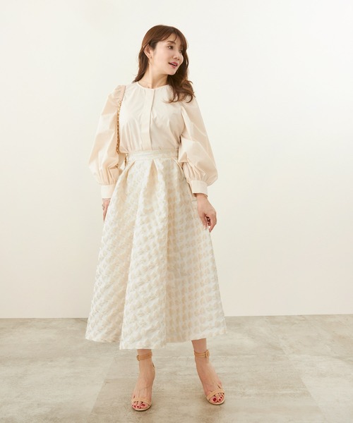 Liala×PG(リアラバイピージー)の「トランプ柄 タック フレア スカート Liala×PG(スカート・レディース・ブラック/アイボリー・S/M)」の14枚目の写真