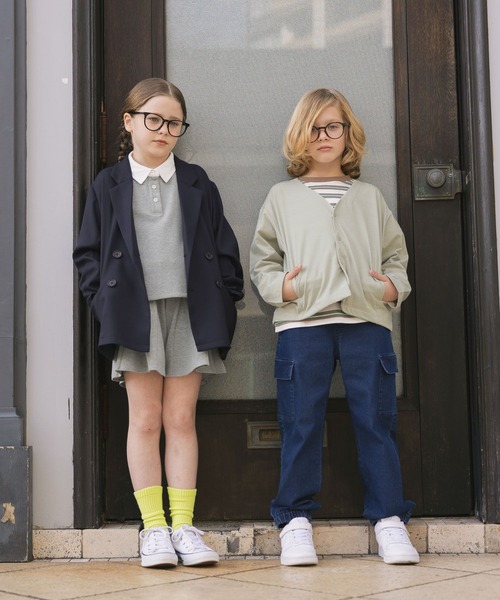 GLOBAL WORK（グローバルワーク）の「ヘビロッTEEボーダー長袖/637853（Tシャツ/カットソー・キッズ・グリーン系その他4/ダークブラウン・140cm/160cm/130cm/150cm）」の15枚目の写真