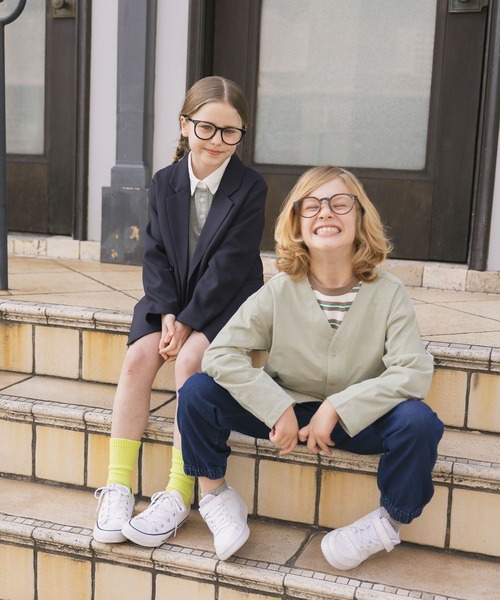 GLOBAL WORK（グローバルワーク）の「ヘビロッTEEボーダー長袖/637853（Tシャツ/カットソー・キッズ・グリーン系その他4/ダークブラウン・140cm/160cm/130cm/150cm）」の16枚目の写真