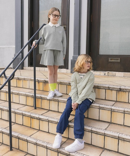 GLOBAL WORK（グローバルワーク）の「ヘビロッTEEボーダー長袖/637853（Tシャツ/カットソー・キッズ・グリーン系その他4/ダークブラウン・140cm/160cm/130cm/150cm）」の19枚目の写真