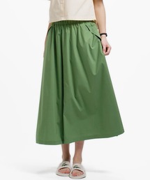 LACOSTE | ストレッチタイプライター ギャザー フレアスカート マキシ丈(スカート)