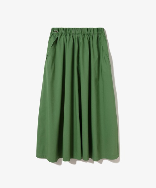 LACOSTE（ラコステ）の「ストレッチタイプライター ギャザー フレアスカート マキシ丈（スカート・レディース・ネイビー/ベージュ/ライトグリーン・38/34/36/40）」の8枚目の写真