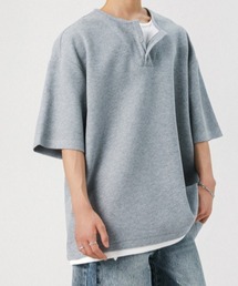 link lot（リンクロット）の「フェイクレイヤードダブルヘンリーネック無地T（Tシャツ/カットソー）」