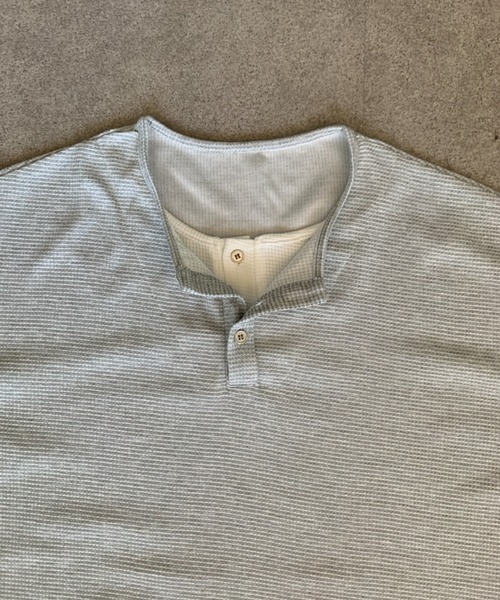 link lot（リンクロット）の「フェイクレイヤードダブルヘンリーネック無地T（Tシャツ/カットソー・メンズ・ブラック/グレー・L/M）」の12枚目の写真