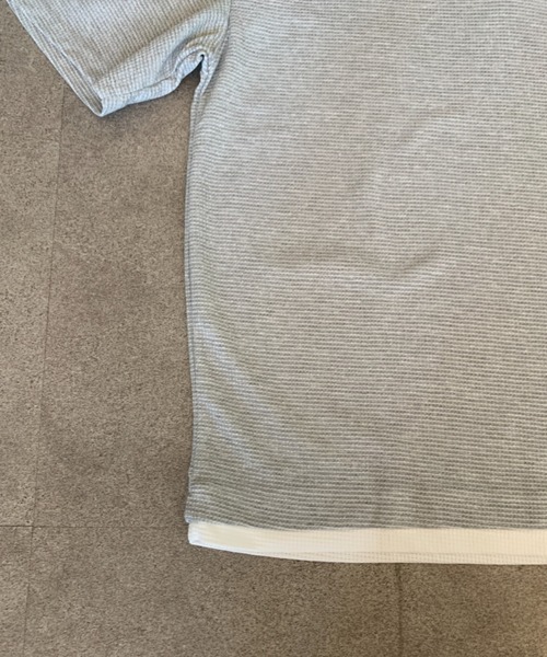 link lot（リンクロット）の「フェイクレイヤードダブルヘンリーネック無地T（Tシャツ/カットソー・メンズ・ブラック/グレー・L/M）」の14枚目の写真