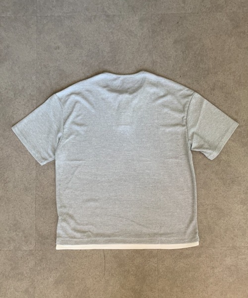link lot（リンクロット）の「フェイクレイヤードダブルヘンリーネック無地T（Tシャツ/カットソー・メンズ・ブラック/グレー・L/M）」の16枚目の写真